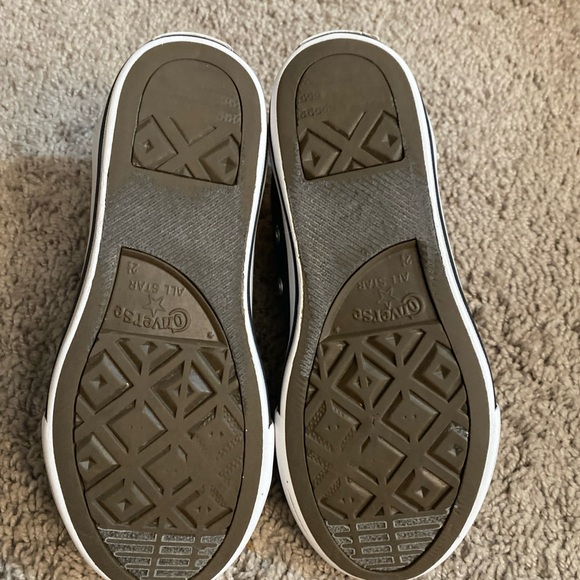 Converse all stars Chuck Taylor Hi Black and White unisex Youth Sneakers - Picture 6 of 17